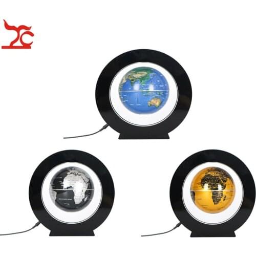 Round Magnetic Floating Globe Display Holder Domestic Store Desk Promotion Decor Levitation World Map LED Gift Stand