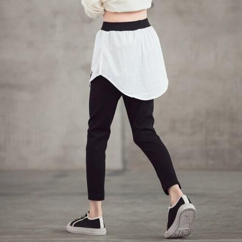 8 10 years Kids Girls Leggings 2021 New fake two casual Pants