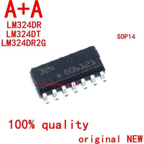 10pcs/lot LM324DR2G LM324DR LM324DT LM324 SOP-14 New original In Stock