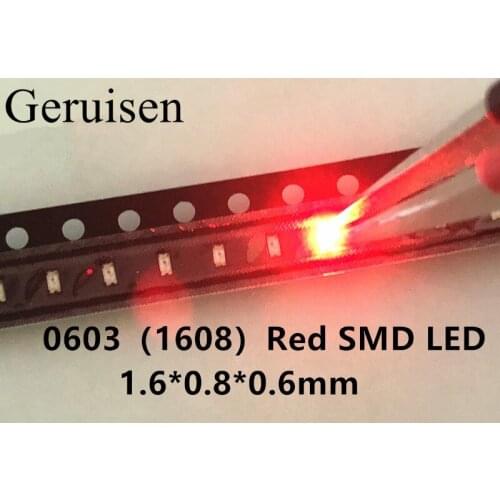 Small red lamp beads 0603 SMD LED 0603 RED Light-emitting diodes Free Shipping 1000pcs/lot