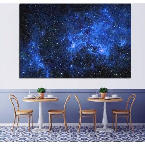Milky Way Galaxy Stars Nebula Art Silk Fabric Poster Print Space Universe Pictures for Home Wall Decoration Home Decor (No Frame