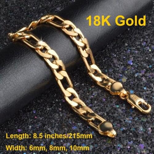 Mens Stainless Steel Bracelet Gold Plated Cuban Chain Bracelet Hip Hop Jewelry Fashion Party Bracelet Male Jewelry Accessories