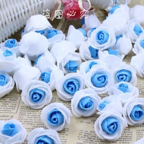 New 50pcs Mini PE Foam Rose Flower Head Artificial DIY Flowers Ball For Wedding Home Decoration Festive Home Party Supplies