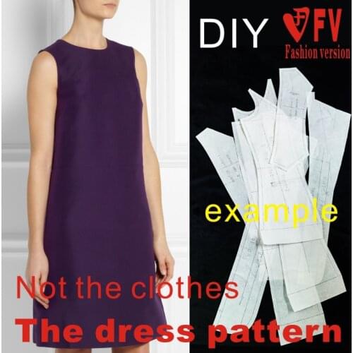 Clothing DIY The dress Dresses Sewing Pattern cutting drawing Womens Dress Sewing Template BLQ-80