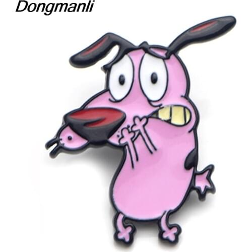 P3760 Dongmanli Cute Dog Metal Enamel Brooches and Pins for Lapel Pin Backpack Badge Gifts Collar Jewelry