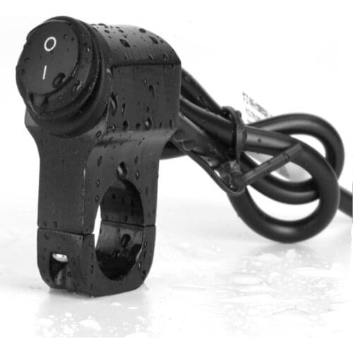 12-60V 10A Black Motorcycle Aluminum Alloy Handlebar Headlight ON/OFF Button Light Switch Motor Accessory Without Pilot Lamp