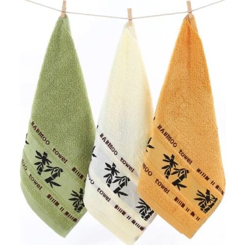 Bamboo Fiber Plain Square Towel Home Gift 34*34 Kindergarten For Water Absorption Face Towel Super Absorption Thicken Hand Tow