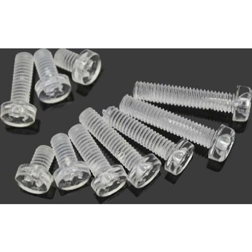 M3 M4 M5 M6 bolt Transparent PC Plastic screw bolt Home Light isolation screw clear DIY PC Acrylic bolt nut LED install fastener
