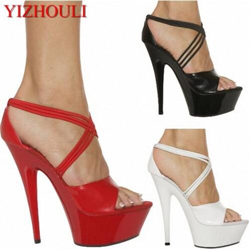 Romantic bride wedding shoes, sandals, Roman zone size of the lacquer that bake yards 15 cm high heels Dance Shoes