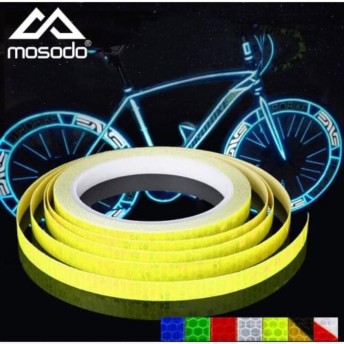 Mosodo 8-meter Reflective Tape for Bicycle Warning Stickers Cycling Reflector Stripe Safety Light Bike Motorcycle Car Decoration