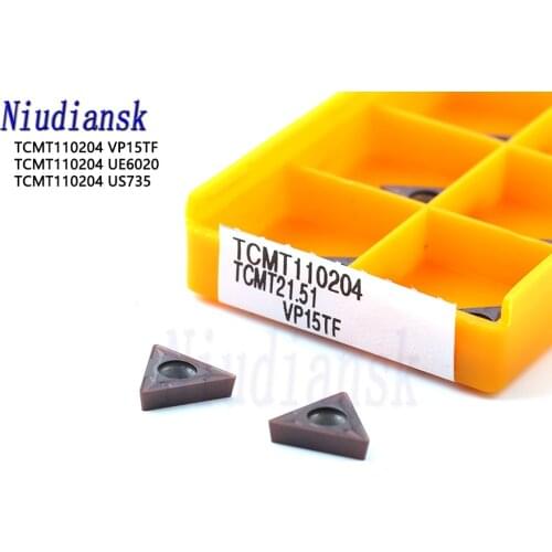 10Pcs CNC turning tool TCMT110204 UE6020 VP15TF Carbide insert External turning tool Lathe tcmt110204 Carbide Turning insert