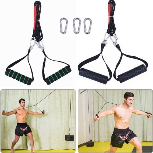 Pull Down Cables Gym Handles Attachments for Cable Machines Triceps Arm Strength Extensions Fitness Home Gym Workout Equipment