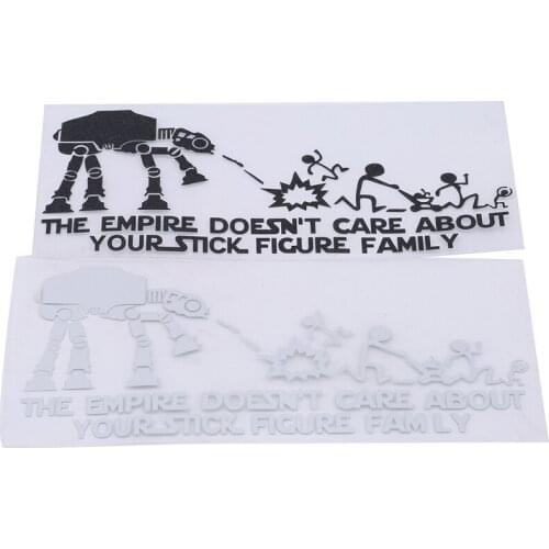 Car Styling Creative Star Wars Figure Stick Family Car Stickers Motorcycle Decals Car Decoration Supplies