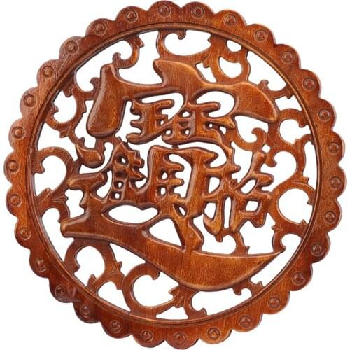 VZLX Wood Carved Applique Frame Corner Onlay Unpainted Furniture Home Door Decor Decoration Accessories Chinese Treasure