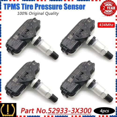 XUAN 4 PCS Tire Pressure Monitor Sensor TPMS 52933-3X300 For Hyundai I30 I35 Elantra Kia K3 RIO 434MHZ 529333X300 52933-4V000
