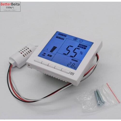 1-99'C 10%RH - 90%RH 86 type LCD display temperature and humidity controller with timer function high speed low speed control