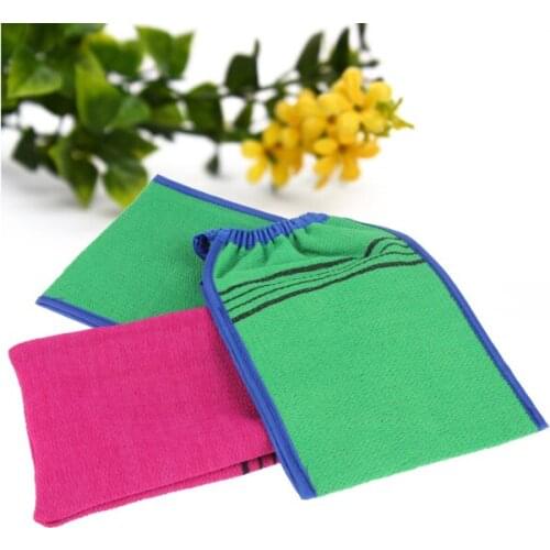 1 PCS Bath towel artifact Shower Spa Two-sided Bath Glove Body Cleaning Scrub Mitt Rub Dead Skin Removal