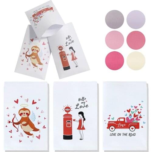 12Sets Creative Love Paper Bags Car Girl Treat Gift Bag Valentines Day Wedding Party Favor Food Packaging Bag Wrapping Supplies