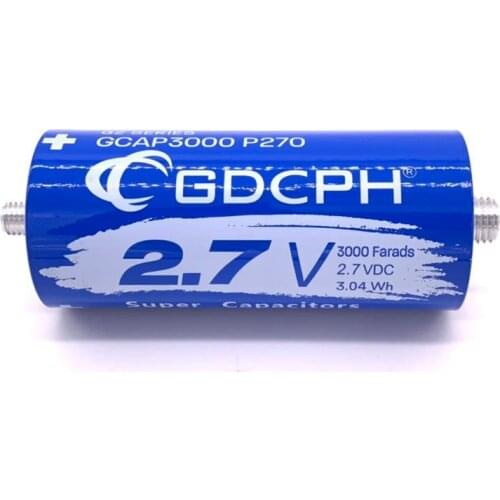 2.7V 3000F Durable Super Farad Capacitor Practical Long Foot Low ESR High Frequency Ultracapacitor for Car Power Supply