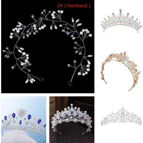 2021 Bridal Crystal Tiaras and Crowns Headband Kid Flower Girls Bridesmaid Wedding Hair Accessiories Hair Jewelry