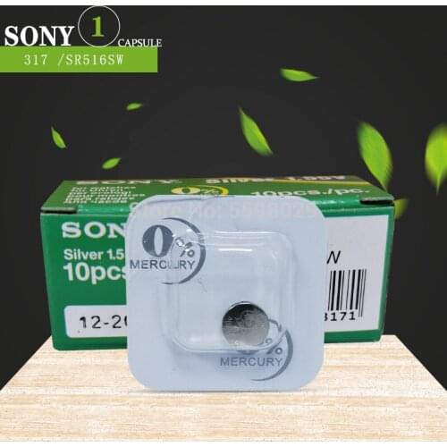 1pcs LONG LASTING For Sony 1.55v 317 SR516SW SR62 D317 V317 Watch Battery Silver Oxide Single grain MADE IN JAPAN