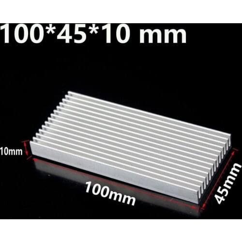 10pcs Gdstime Silver 100mm x 4mm x 10mm Heat sink 100x45x10mm Aluminum Heatsink Radiator For Electronics