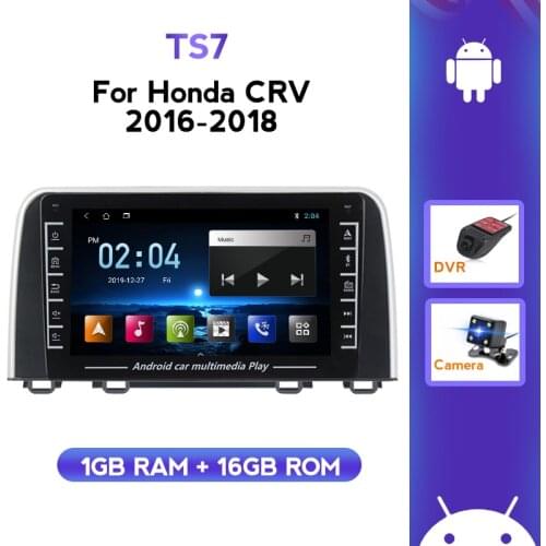 IPS Touch Screen Android 1+16GB For Honda CRV 2016 - 2018 Gps Navigation Car Radio Multimedia Video Player With Wifi DVR Camera