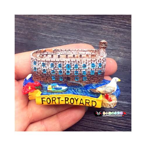 BABELEMI France Fort-boyard Fridge Magnet Travel Tourist Souvenirs Refrigerator Message Posted Stickers Home Decoration