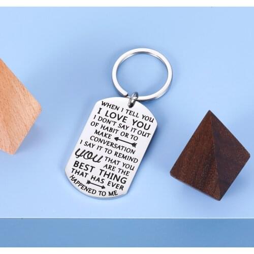 I Love You Birthday Valentine Day Keychain Gifts for Boyfriend Husband Girlfriend Wife Couples Key Chain Christmas Gift