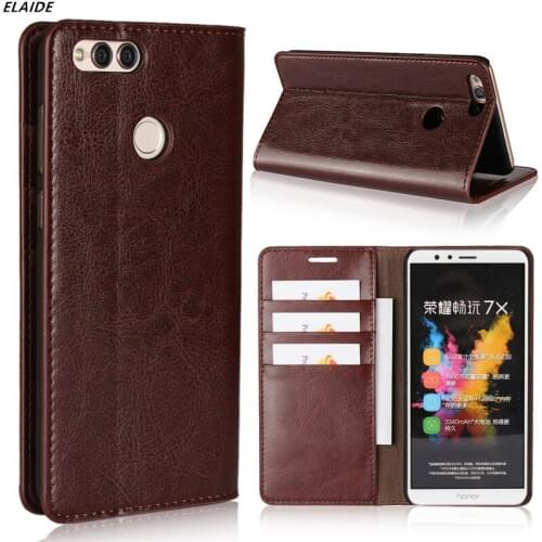 For Huawei Honor 7X Case Cover ELAIDE Flip Leather Wallet Phone Bag Case For Huawei Honor 6X 6 X Cover Huawei Honor 5X Cover