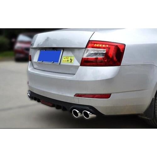 For Skoda Octavia 2014-2018 High Quality ABS Black Rear Bumper Lip Trunk Spoiler Rear Diffuser Protector Car Styling