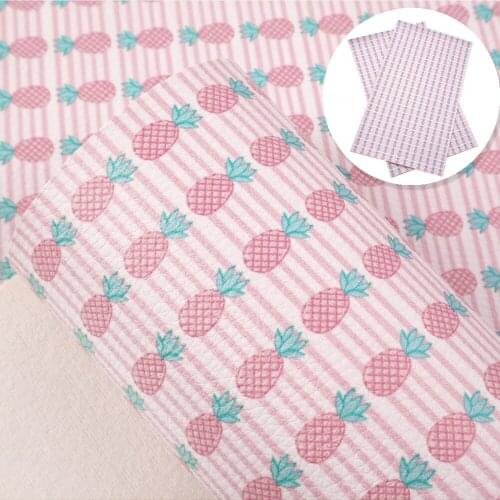 David accessories 20*33cm Fruit Printed Lychee Synthetic Leather Fabric DIY Bow Bag Shoes Material Faux Leather Sheets,1Yc10405