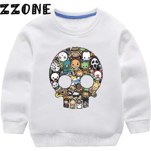 Childrens Hoodies Kids Horror Movie Killer Skull Funny Sweatshirts Baby Cotton Pullover Tops Girls Boys Autumn Clothes,KYT016