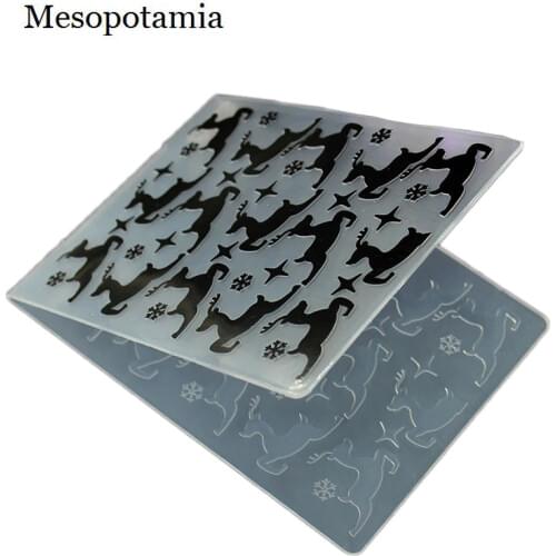 DIY Scrapbooking Deer Animal Embossing File Templates Card Plastic Template Garden Crafts Sewing Embossing Folder Painting Craft