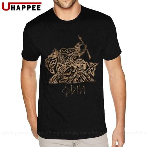 Oversized Odin Entering Valhalla Viking T-Shirts Men Basic Style Short Sleeves O Neck Custom T Shirt Printing Sale Price Apparel