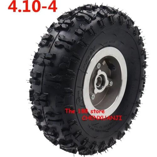 4.10-4 Tire Wheel And Inner Tube And 4 Inch Hub Rim For 49cc Mini Quad Dirt Bike Scooter Atv Buggy