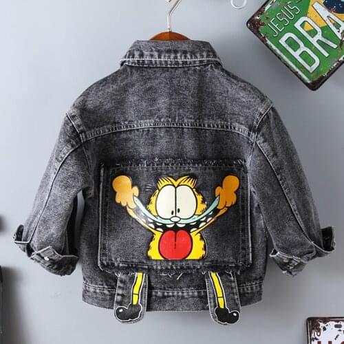 Cowboy Kids Clothes Cartoon Denim Jackets for Baby Boys and Girls 1 2 3 4 5 6 7 Years Children Toddler Coats Autumn Spring Jeans