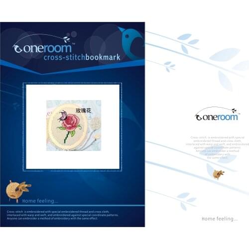 Flowers and butterly Cross stitch French DMC kit creative hand gift metal bookmark fairy tale boy Prince