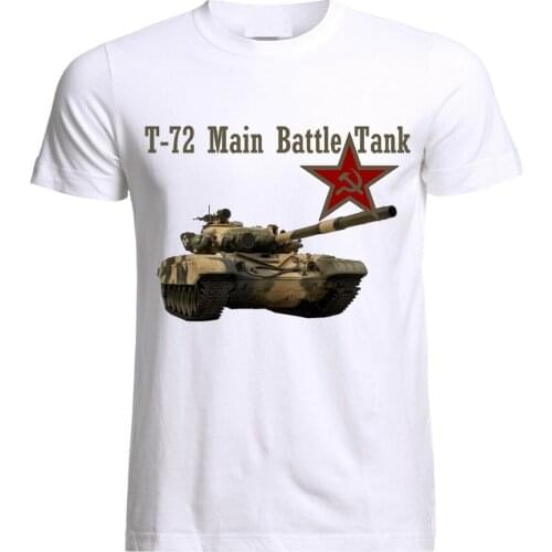 T-72 Tank Panzer Armure WW2 Army War Russia USSR Men T-Shirt Short Casual 100% COTTON O-Neck Men Clothing