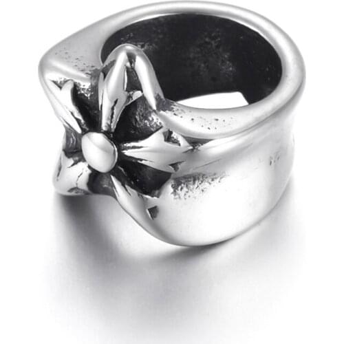 Stainless Steel Star Bead Polished 8mm Large Hole Metal Beads Slide Charms for DIY Bracelet Jewelry Making Accessories