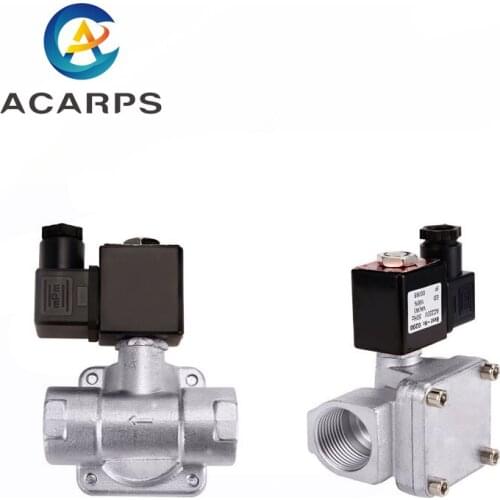 1/2" 3/4" 1" 2" 304 Stainlsess Steel High Pressure 1.6Mpa Normally Closed Brass Solenoid Valve Pilot Solenoid Valve