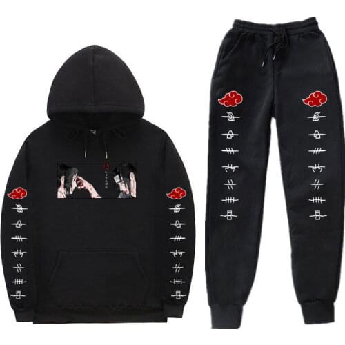 New Japanese Anime Hoodies suit Harajuku Pullover Sweatshirt Hip Hop Streetwear Pullover Hoodie sports suit