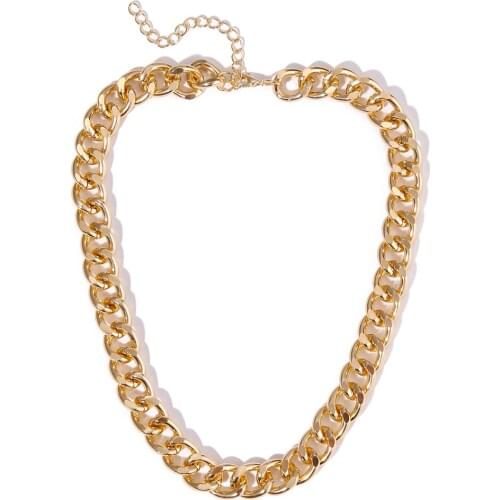 European and American Retro Portrait Jewelry For Women Thick Chain Necklace Double Chain Neck Chain Short Necklace