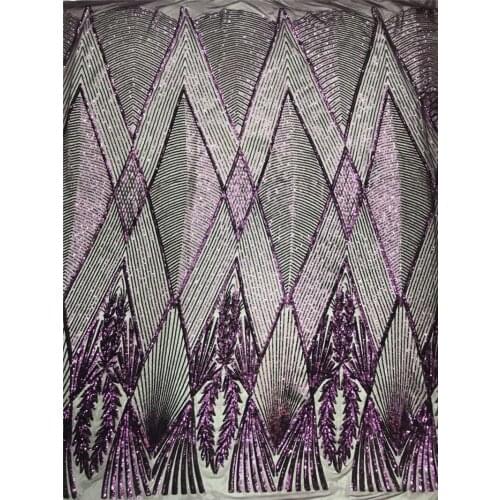 Wholesale sequins Lace Fabric YG-695 African Tulle Net Lace With Sequins For Evening Dress 2019 Latest Design