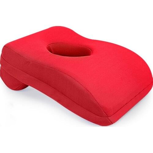 Nap Sleeping Face Pillow Foam Nap Pillow Slow Rebound Desk Pillow with Hollow Design for Face Down Pillow Sleeper Back Support