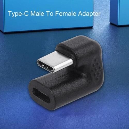 Portable Mini 180-Degree Right Angle USB 3.1 Type-C Male To Female Adapter Converter for Laptop Smart Phone
