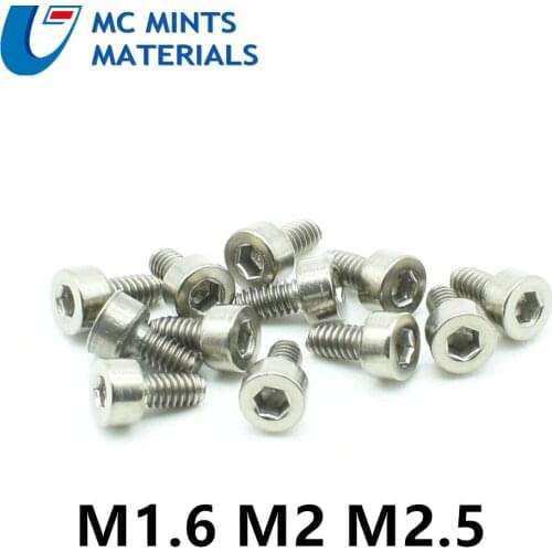 M1.6 M2 m2.5 x 4 5 6 8 10 12 15 20mm Ti Bolt Titanium Bolt Column Socket Original Not Polished Ta2 Titanium Screw Fastener