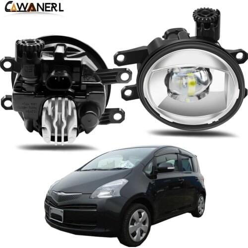 Fog Light Assembly Car Right + Left Side LED Lens Fog Lamp Daytime Running Light 30W 12V For Toyota Ractis MPV 2007 2008 2009