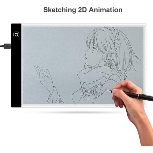1 SET 0.4 MM Ultra thin A4 Led Light Pad Copy Pad Tattoo Drawing Tablet Led Tracing Painting Board