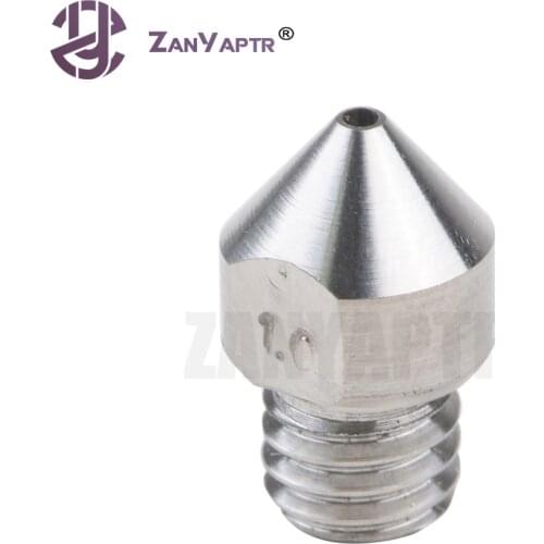 1Pc 3D Printer MK8 Makerbot Extruder MK8 Nozzle TC4 Titanium alloy Mixed Sizes 0.3/0.4/0.6/0.8/1.0/1.2/1.5mm For 1.75MM